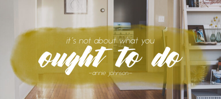 It’s Not About What You Ought to Do