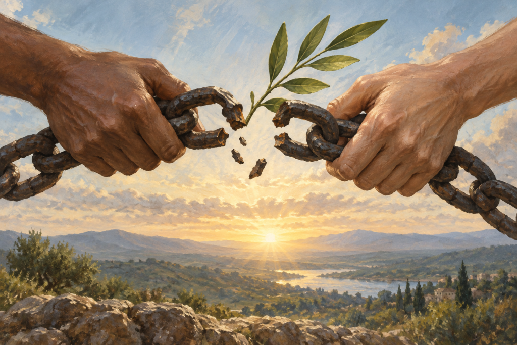 Editorial illustration for Modern Slavery & the Fight for Human Dignity