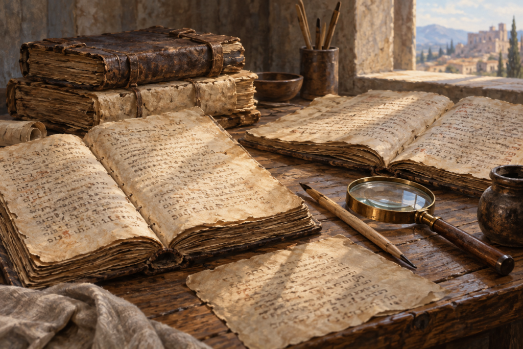Editorial illustration for Were the New Testament Manuscripts Copied Accurately?
