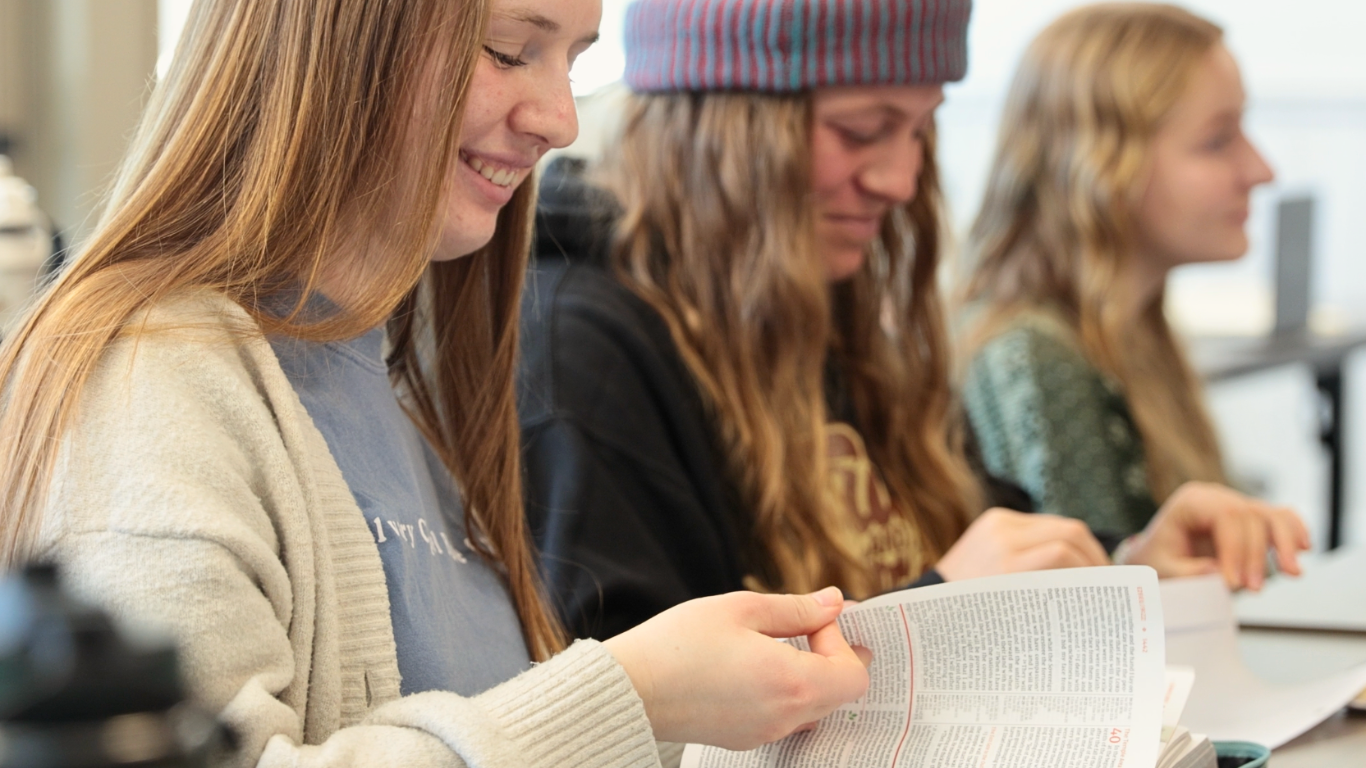 Students studying Scripture at Calvary Chapel Bible College